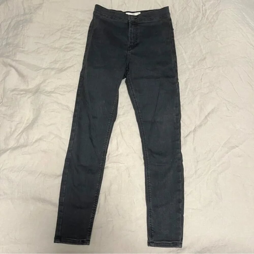 TopShop Joni Jeans Skinny Ankle Washed Black W28 L30 2010s Model Off Duty